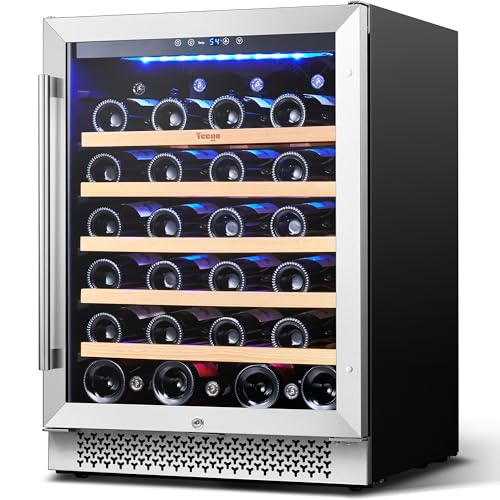 Yeego Wine Cooler, 24 Inch Wine Cooler Refrigerator, 52 Bottles for