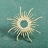 Broches en forme de soleil doré en cristal pour femmes femme foulard clip épingles Cool Weeding Coat Cardigan Fine Broche Sac à dos Pendentif #4