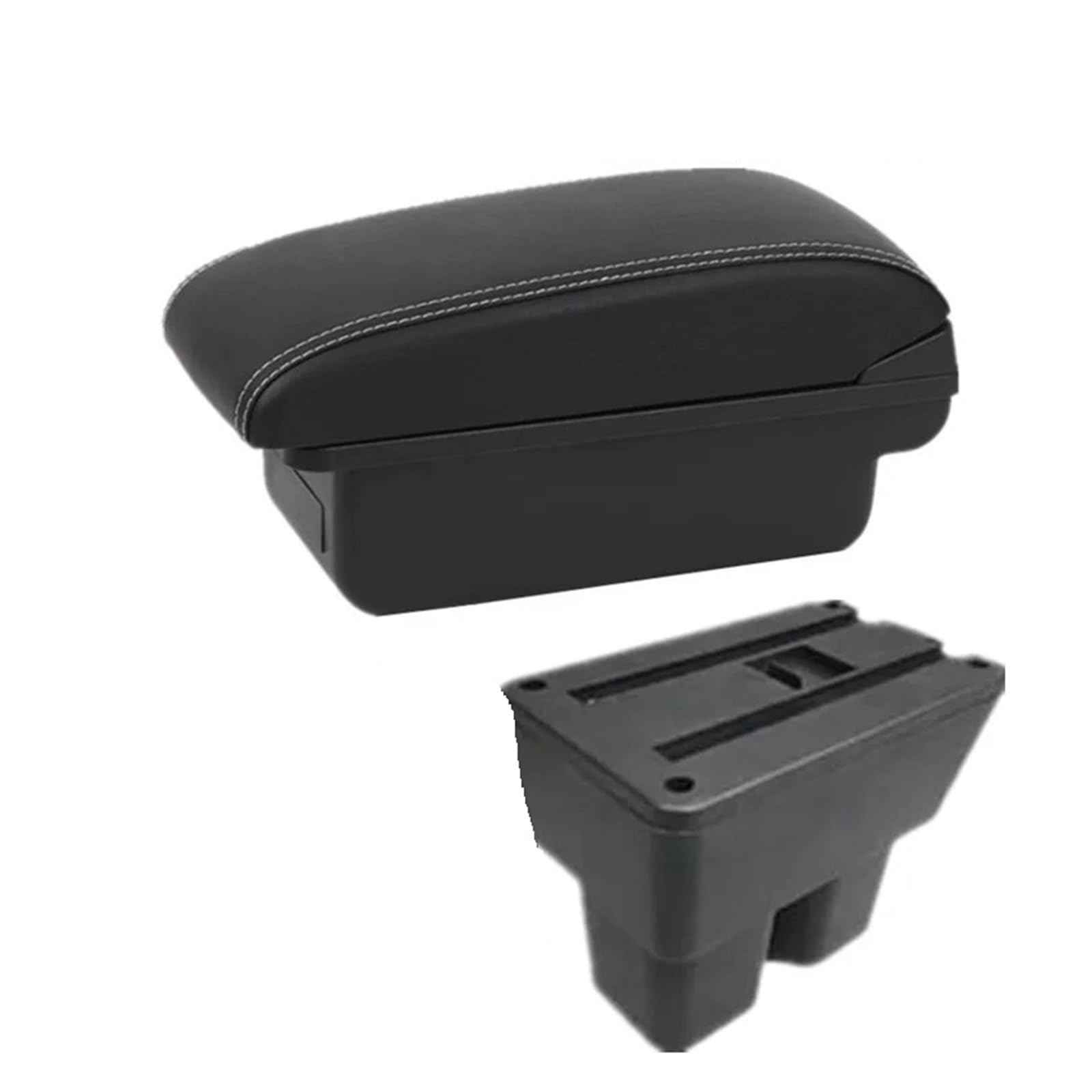 Hguvsjd B Black White 3Usb Armrest Box For Suzuki For Jimny Jb74 2019 2020 2021 2022 2023 2024 2025 Armrest Storage Box Dedicated Retrofit Interior Accessorie Car Armrests(B Black White 3Usb)