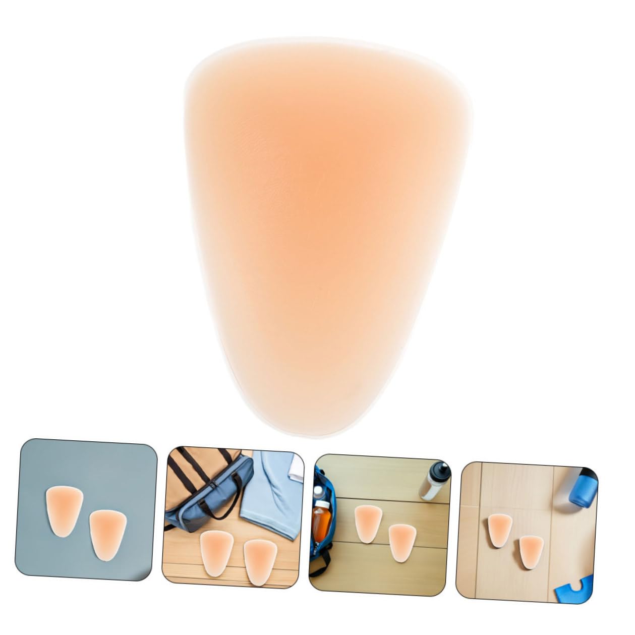 BESTonZON Ginocchiere in Silicone Beige 4 Pezzi per Snowboard | Morbide, Adatte a Principianti e Donne, Vestibilità Aderente, Libertà di Movimento, per Pista e Utilizzo All'aperto