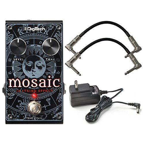 Digitech MOSAIC 12 String Effect Pedal w/ Power Supply and 2 Patch Cables