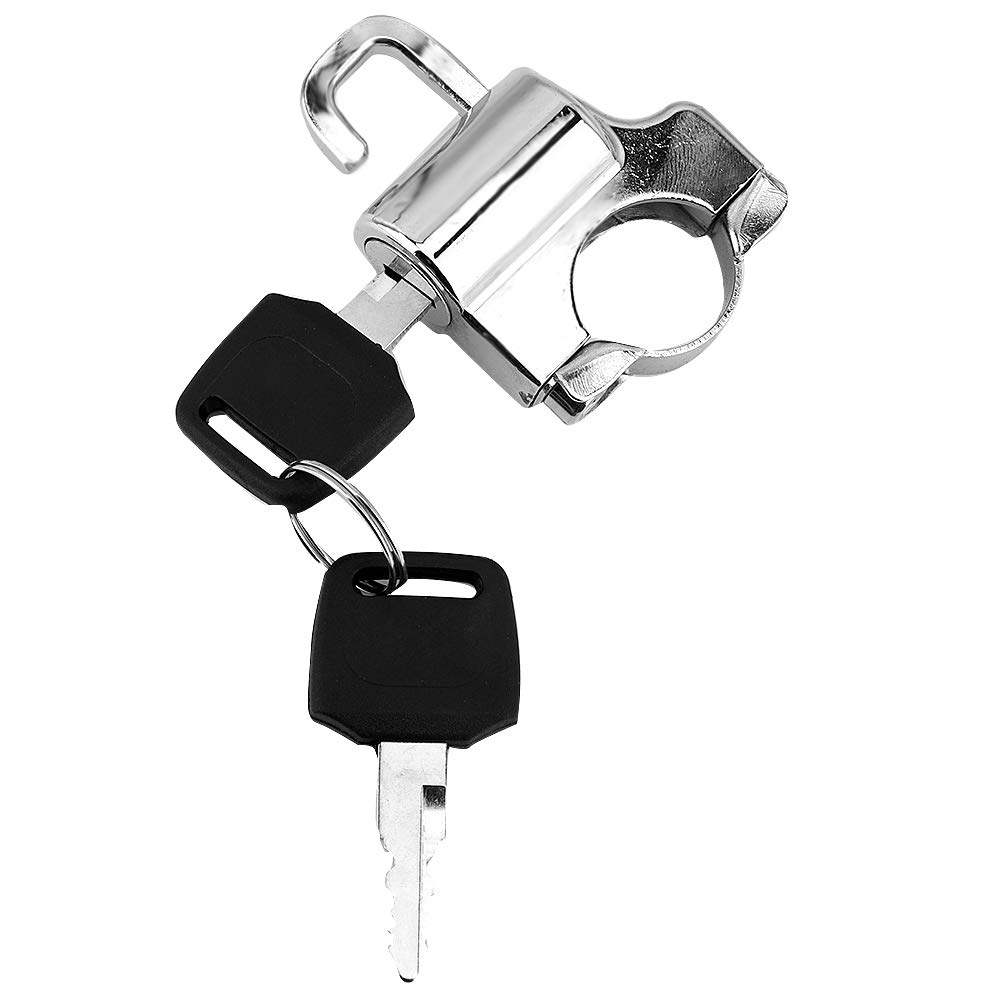 lucchetto harley-Duokon 22 millimetri manubrio moto casco serratura, lucchetto universale di sicurezza casco moto con 2 chiavi(placca)