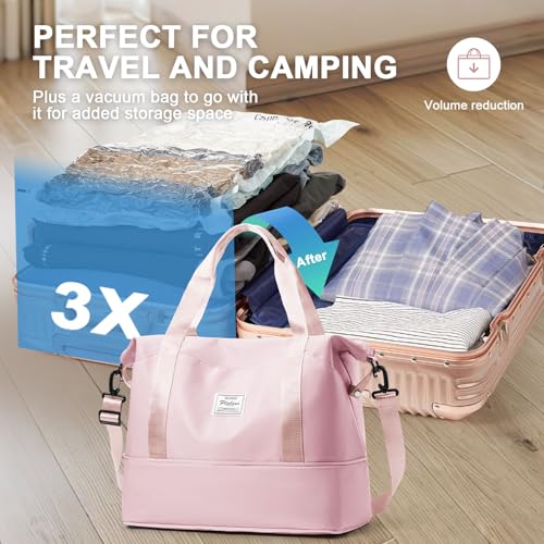 Travel Duffel Bag, Sports Tote Gym Bag, Shoulder Weekender Overnight Bag for Women4