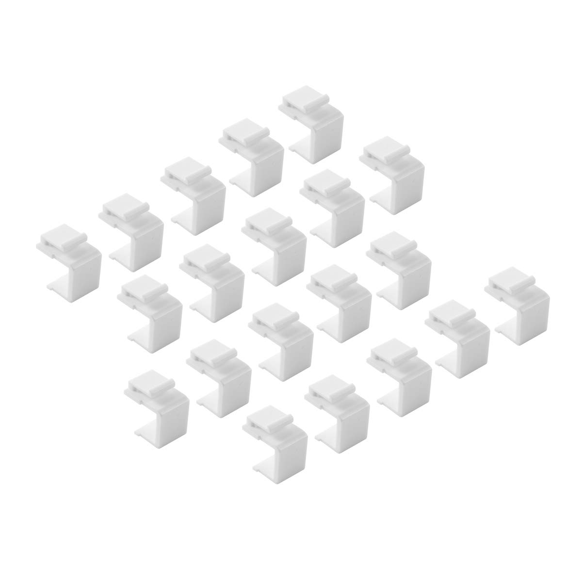 TENINYU(20-Pack) Blank Keystone Jack Inserts for Wall Plate, White