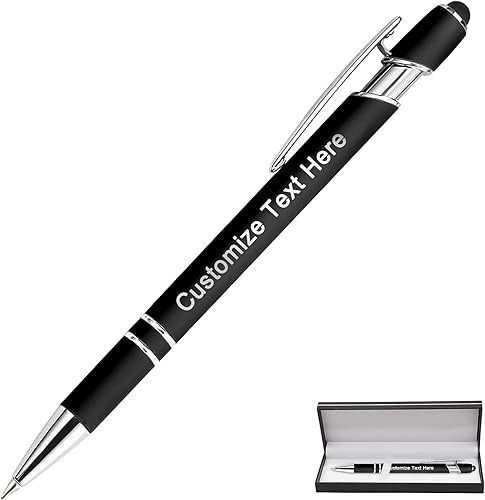 Miniatura 1 de Bolígrafos personalizados a granel con punta de lápiz capacitivo, bolígrafos personalizados con logotipo de mensaje con nombre, bolígrafos de regalo