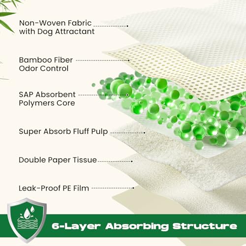 Image of Bamboo Puppy Pads Extra Large 31 inchx47 inch 40 Count with Tabs