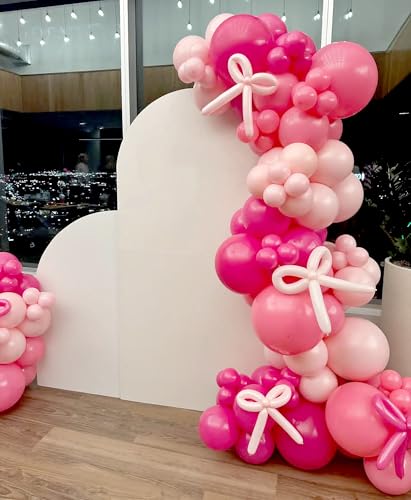Image of Pink Balloons, 60Pcs 12in Hot Pink Balloons | Latex Balloons for Girls Women Birthday Valentine's Day Wedding Party Decoration