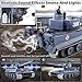 Supdex 1/16 RC Tank, Heng Long Metal Tiger I Army Toy with Smoke, Sound and Lights, Remote Control Tank That Shoots with Upgraded Metal Tracks, Idler and Sprocket Wheel, Steel Gearbox, Batteries*2