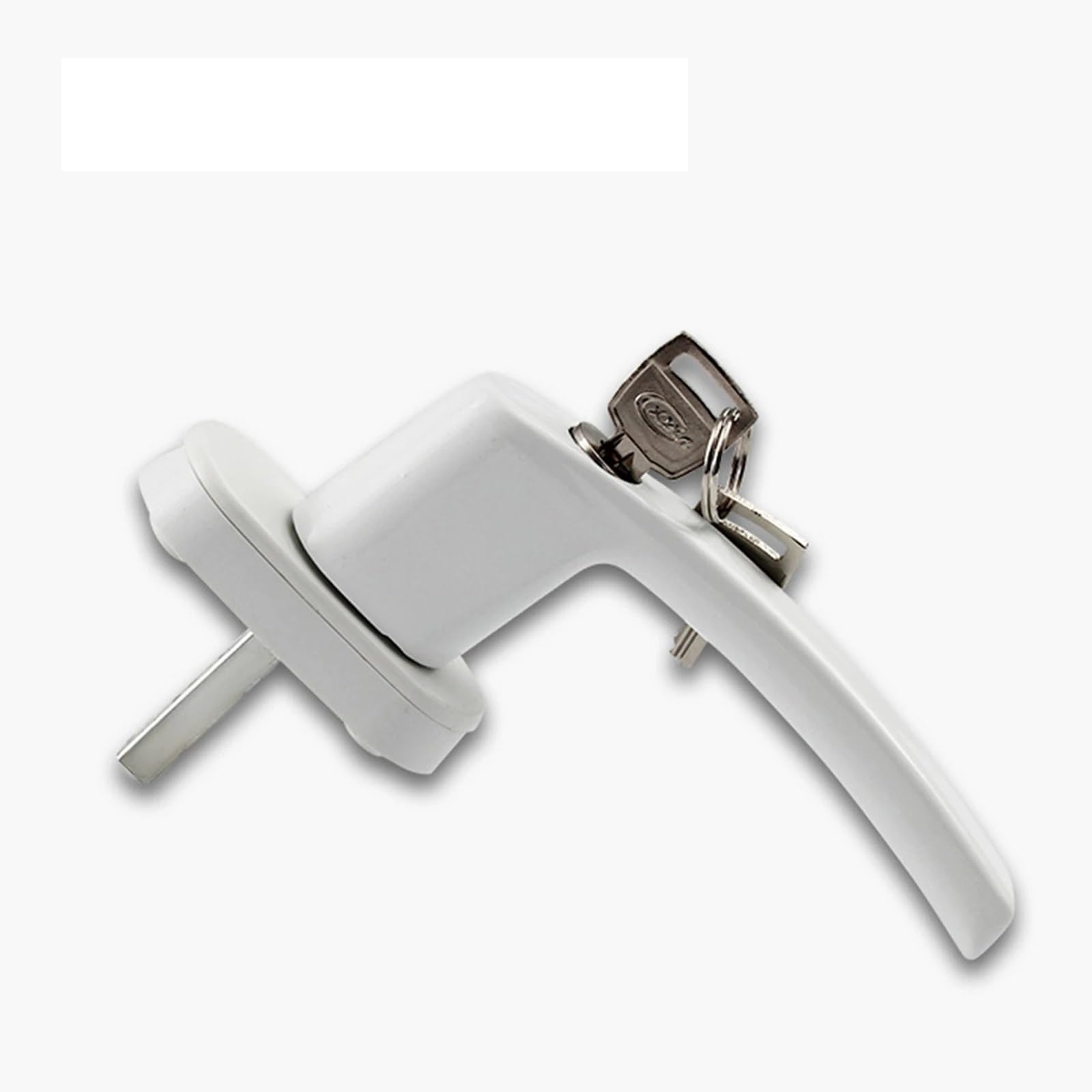 Zamki okienne, Klamka okienna aluminiowa zamykana okrągła biała 2 szt. 150 mm