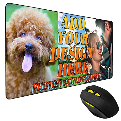 Custom Mouse Pad Personalized Gaming Mouse Pad With Photo Text Make Your Own Large Mouse Pad For Pc Laptop Desk Office 16"X29.5" #TOP6