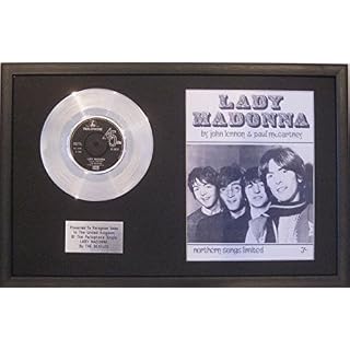 The Beatles – Platine disque et Chanson Feuille – Lady Madonna - Les Beatles, Paul McCartney, John Lennon, RIngo Starr, George Harrison