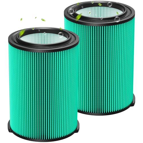 VF6000 Replacement Filter for RIDGID 2 Pack Standard Wet/Dry Vac Filter Vf6000 Compatible with RIDGID Vacs Wet Dry 5-20 Gal 6-9 Gal Husky Vacuum
