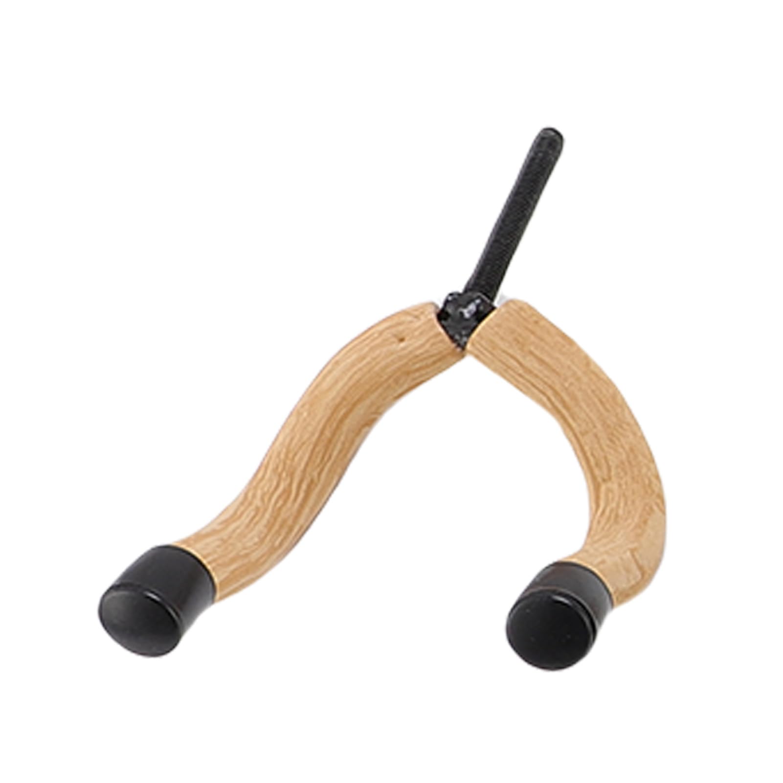 Soporte de Pared para Guitarra con Estante y Soporte para Púas Elegante de Madera Firme y Duradero Perfecto Espacios Ensayo Material único Madera Maciza