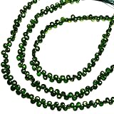 LKBEADS 1 Strand Natural Chrome Diopside Smooth Heart Shape Briolettes 4 to 5MM 8.5 Inch