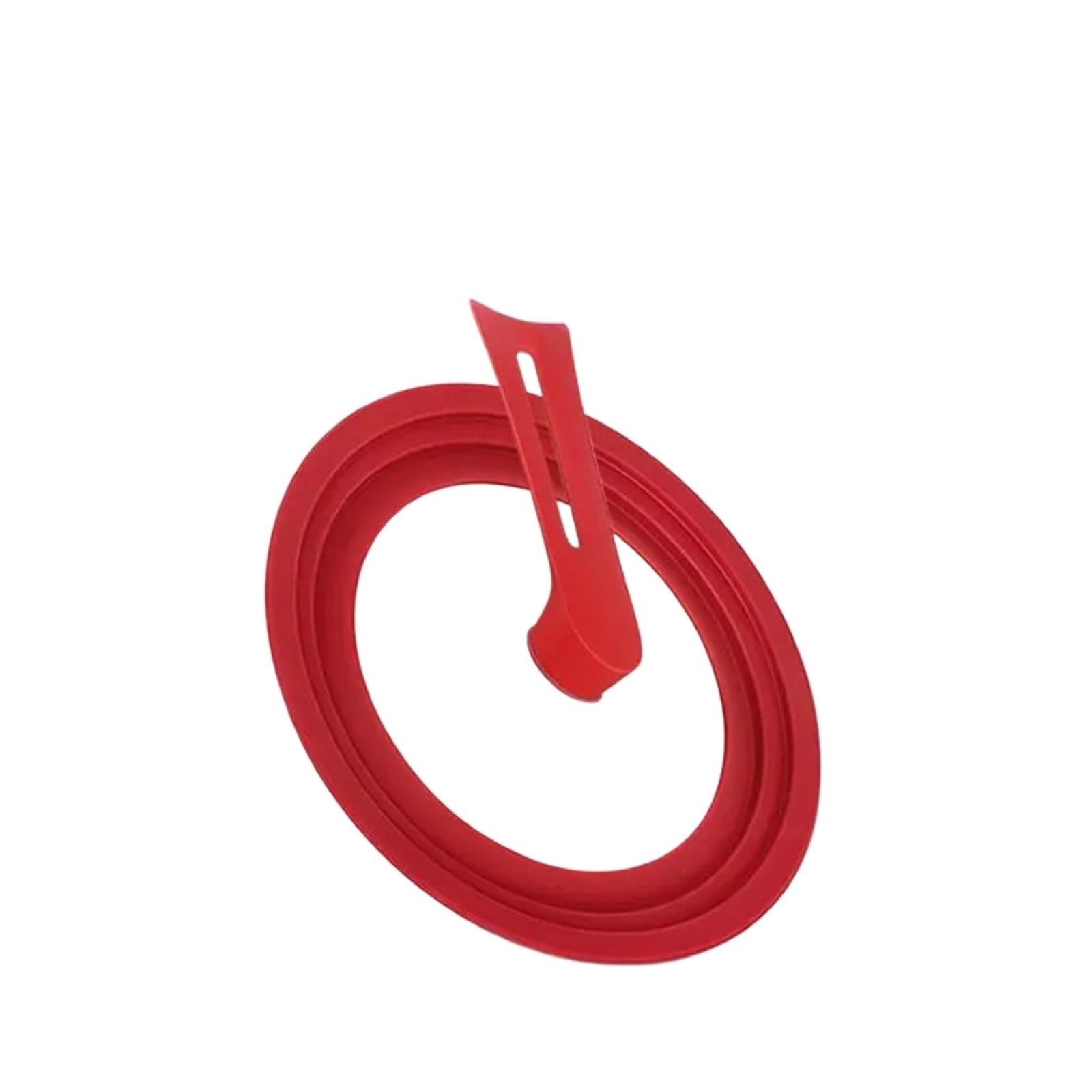 Silikon-Universal-Pfannendeckel mit Standgriff, Küchentopf, Bratpfanne, Bratdeckel, Kochgeschirr, Ersatz aus gehärtetem Glas(Stand Red 20-22-24cm)