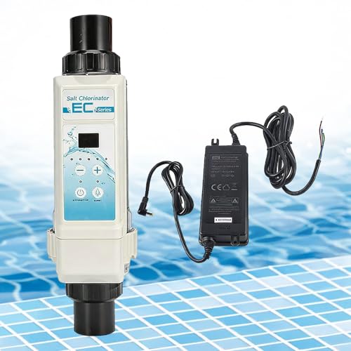 Giuggiolared Chlorinator Auto Limpieza Genérico Agua Salada Piscina Generador de Cloro Desinfectante para Piscina, 8/16/12/20 G/h Electrólisis de Limpieza automática Clorador de Sal EC-16