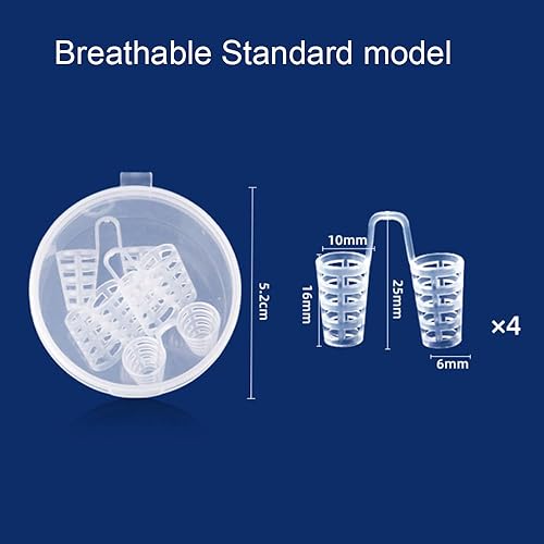 Miniatura 3 de Dispositivo antironquidos de silicona hueca para parar ronquidos, mini portátil de ventilación suave clip de nariz para dormir, tapón antironquidos,