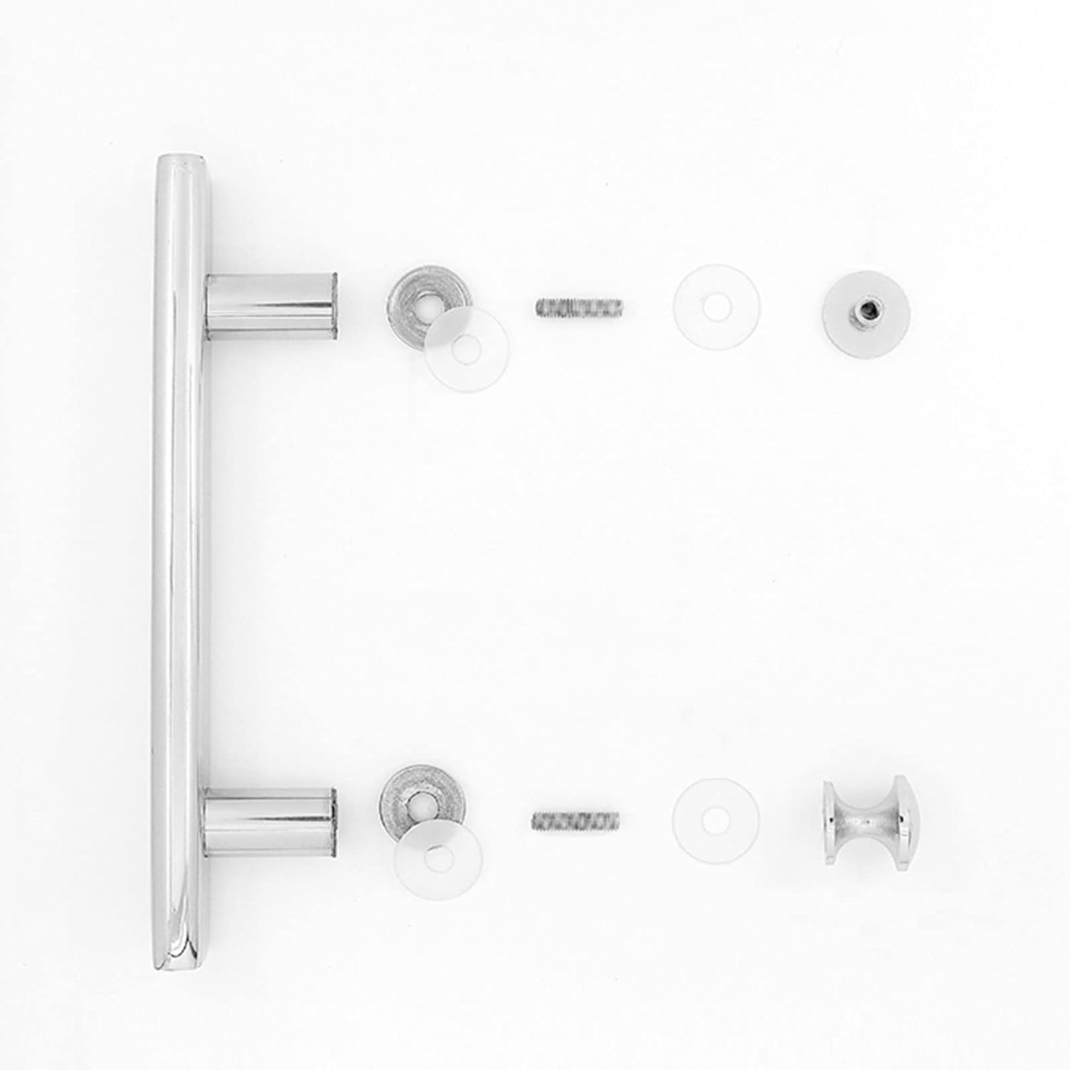 Shower Door Handle Stainless Steel Replacement Bathroom Door Knobs for Shower Enclosures Screen Internal/External Glass Door Handles Hole Center Spacing 145mm (Size : 145mm)