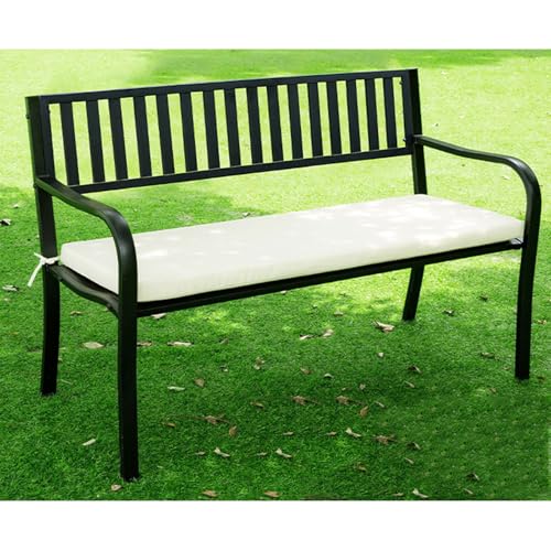 Chaise de parc de 50 pouces avec dossier et banc de parc extérieur