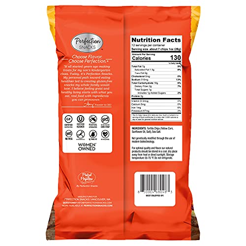 Perfection Snacks Restaurant Style Tortilla Chips, Yellow Corn, Sea Salt, 12 Ounce (Pack Of 3) #TOP7