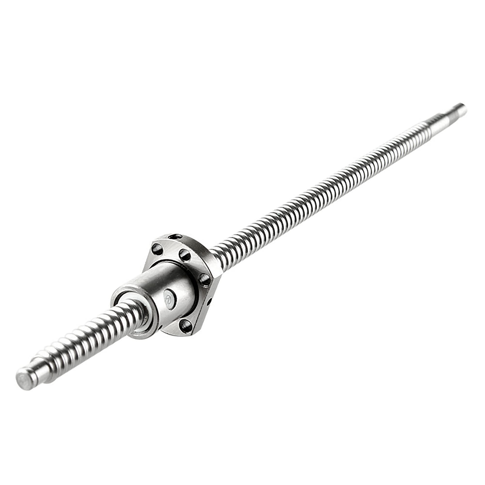CNCMANS Husillo circular SFU1605-350 mm, acero inoxidable, tornillo de rosca con tuerca de bola y extremo mecanizado, sin necesidad de tocar ni soportes laterales para equipo automatizado