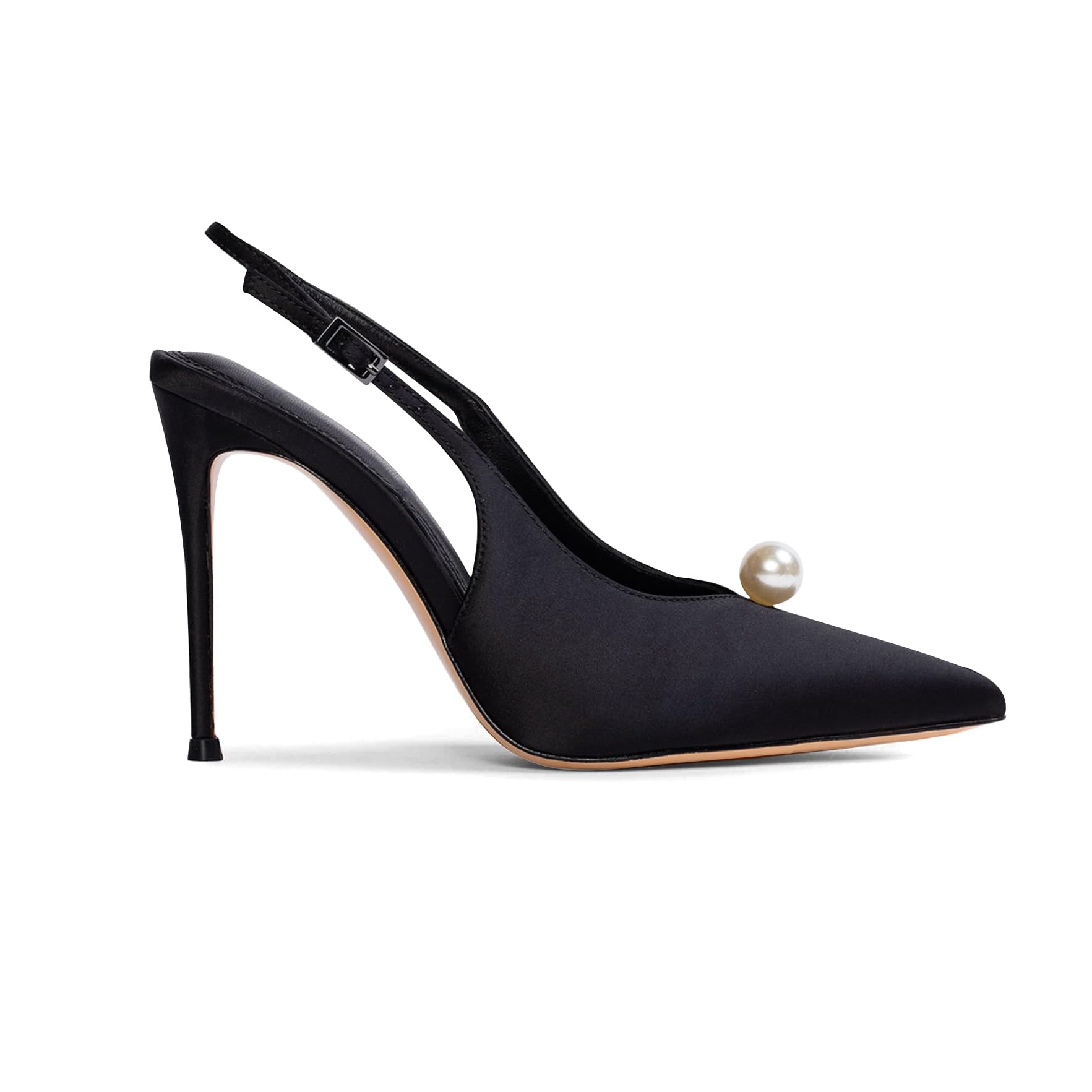Lhamo Latso Women‘s Pumps Stiletto Heels Slingback Sexy Heels 4 Inch