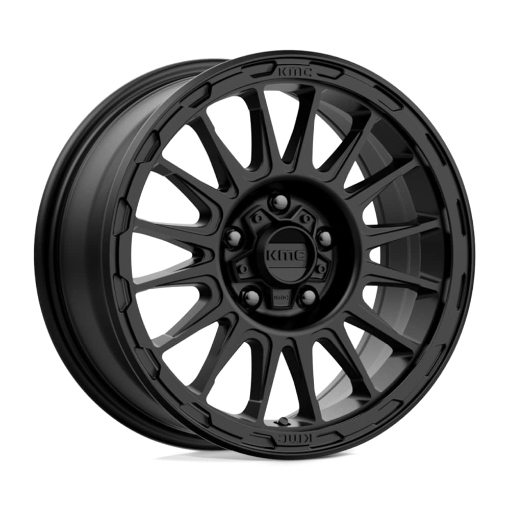 KMC KM542 Impact Wheel, 17x8 with 6 on 120 Bolt Pattern - Satin Black - KM54278077720
