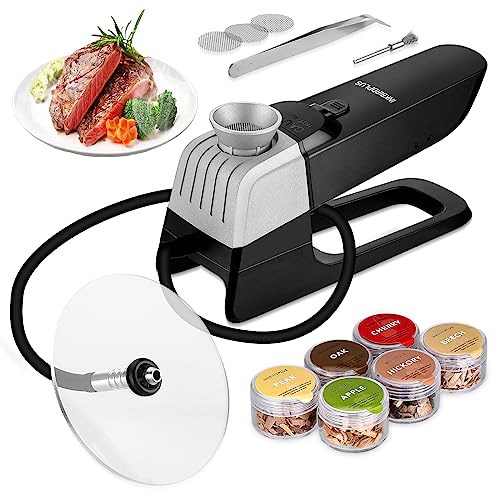 Smoking Gun Wood Smoke Infuser - 13 PCS Premium Kit Smoker Machine with Accessories and Wood Chips - Cold Smoke for Food and Drinks - Gift for Man