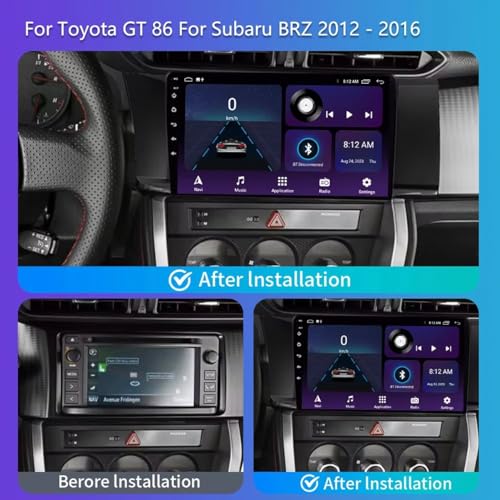 Radio de coche CarPlay para solucionar aparcamientos difíciles en Subaru BRZ 2