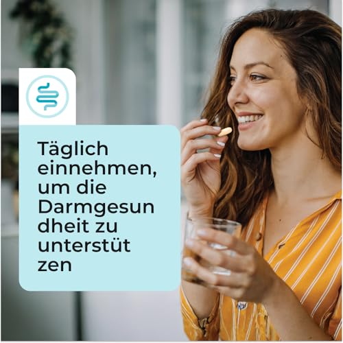 Alflorex Probiotikum für Darmgesundheit & Darmflora - Bifidobacterium longum 35624 (klinisch geprüft) + Calcium - 30 vegane Kapseln - 1x täglich - keine Kühlung nötig