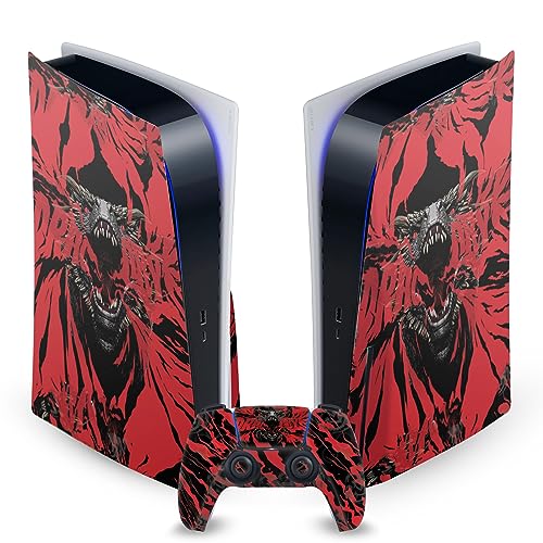 Protection Anti-Rayures Skin PS5 Combat la Poussière Autocollant Vinyle Décoratif Dracarys