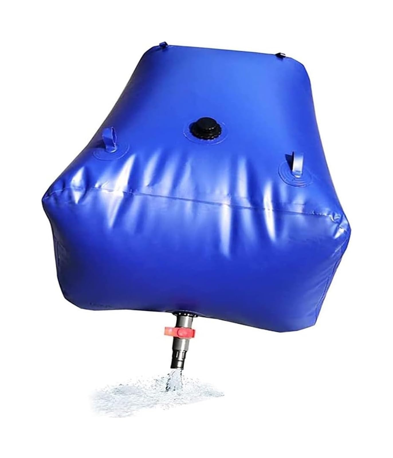 PHLEPS Water Storage Cube, Collapsible Water Container with Spigot, Camping Water Storage Carrier Jug, 0.9mm Thick PVC for Outdoors Hiking Hurricane Emergency (Color : Blue, Size : 1000L/1.5x1.2x0.6