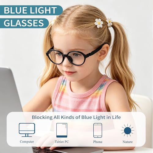 Image of SooGree Blue Light Blocking Glasses for Kids Boys Girls,Computer Screen Gaming TV Phone Glasses Anti Glare & Eye Strain