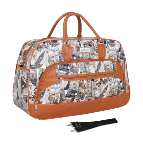 Image of Ayaha Large Travel Duffle Bag, Air Bag for Men and Women Cabin Luggage Bag Weekender Stylish Travel Bag with Detachable Shoulder Strap