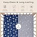 FILLEEP Baby Crib Sheets for Boys Girls Neutral, 2 Pack Crib Mattress Sheet for Standard Crib and Toddler Mattress, Super Soft Breathable Fitted Crib Sheet, 52