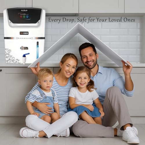 Image of Aqua X Pure RO Water Purifier | RO+UV+UF+TDS Control | 12L Tank | Active Copper & Zinc | LED UV Indicator | 1 Year Warranty. (AI White 1)