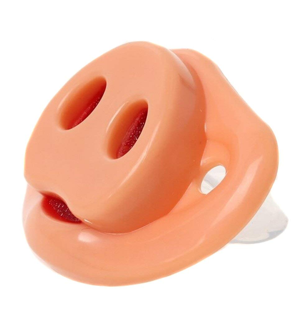 YK.Hapyshop Silicone Funny Nipple Dummy Baby Infant Soother Nipples Teether Baby Pacifier Care Nipples Pig Nose