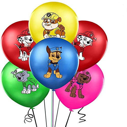 Pa_w Patr_ol Balloons - 40 Pcs 12inches Pa_w Patr_ol Birthday Decorations Puppy Dog Themed Birthday Party Supplies for Kids Boys Girls Natural Latex Chas_e Marshal_l Rock_y