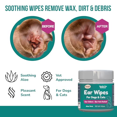 Benefit Pet Products Dog Ear Wipes - Ear Cleaner for Dogs to Prevent Infections, Itching & Odor - Aloe & Eucalyptus, Grooming Wipes - 100 Count - Image 4