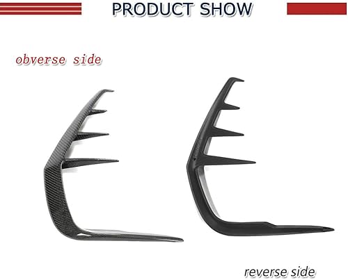 Miniatura 7 de Carbon Fiber Rear Canard for Infiniti Q60 Q60S 2016-2022 Coupe 2-Door Rear Bumper Side Vent Trim Canards Fins Factory Outlet