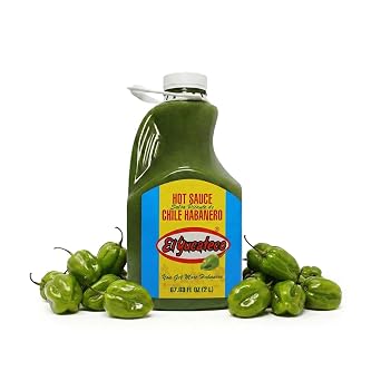 El Yucateco Green Habanero Hot Sauce, Authentic Mexican Chile Habanero Sauce, 8 fl oz 240 ml, Gluten Free Half Gallon