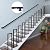 8FT Black Iron Hand Railing, Sturdy Safety Staircase Handrails Wall Mount, 503lbs Load Capacity Industrial Iron Railing Pipe Handrail for Indoor Stairs, Outdoor Deck Loft Porch, Non-Slip and Rust