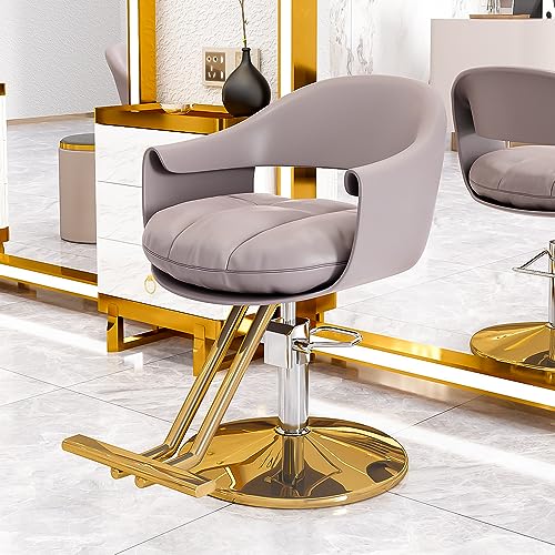 Langlebiger, 360° drehbarer hydraulischer Friseurstuhl, höhenverstellbar, professionelle Salon-Ausrüstung für Friseure und Spas, ideal für den Heimgebrauch und Schönheitsbehandlung