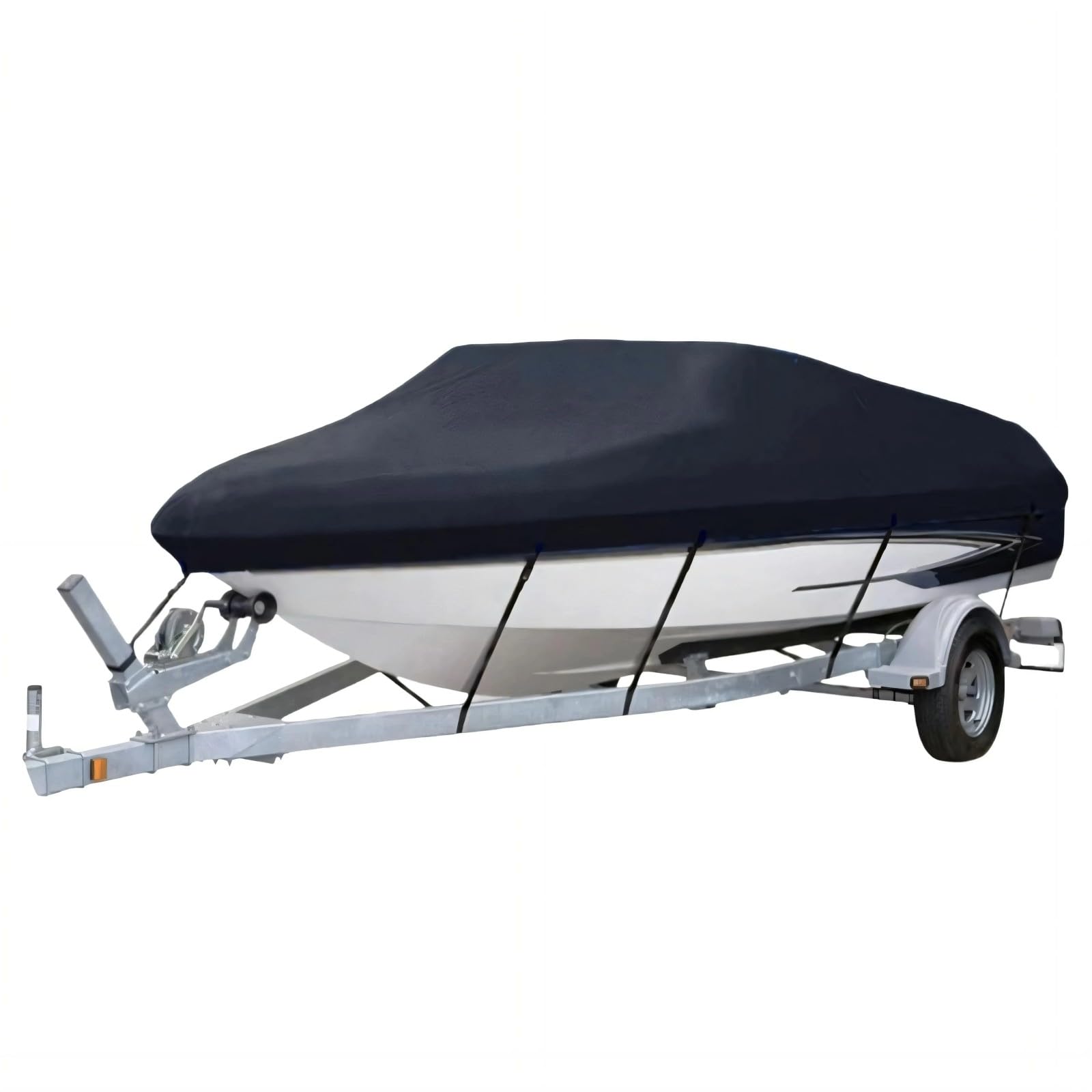 WGDYRP General Waterproof Boat Cover Secure Design Boat Housing for V Hull Fishing Ski Boats Fits 14-16 Feet Length
