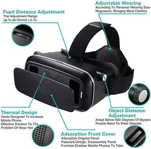 Image of HD Virtual Reality Headset w /Controller /Gamepad,VR Headsets for iPhone /Android,3D VR Glasses for TV, Movies & Video Games-VR Goggles Compatible with iOS, Android Phones (BG44)