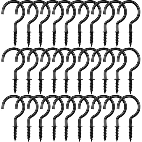 30pcs Durable Metal Screw Hooks for Hanging Cover