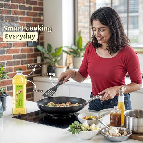 Image of Jivo Cooking Edible Soyabean Oil 5 Litre | High in Omega-6 PUFA | Contains Tocopherols Natural Antioxidant | Suitable for Daily Cooking | (Pack of 3)