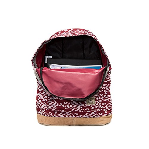 Everest Suede Bottom Pattern Backpack, Burgundy/White Ikat, One Size4