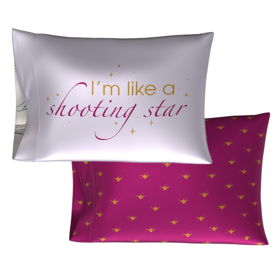 Housse de coussin en satin soyeux Disney Jasmine 50,8 x 76,2 cm lot de 2