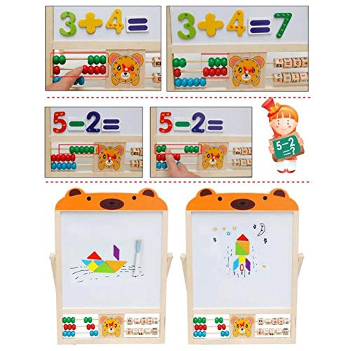 Pizarra de caballete de madera para aprender jugando en el cuarto infantil 5
